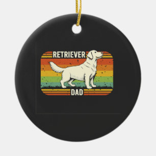 Vintage Best Golden Retriever Dad Dog Dad Ceramic Tree Decoration