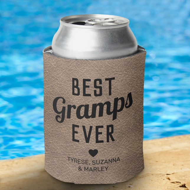 Vintage Best Gramps Ever Photo Can Cooler (Creator Uploaded)