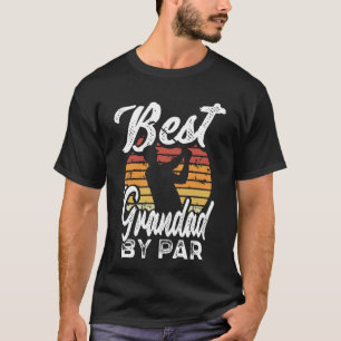 Vintage Best Grandad By Retro Golf Grandpa Gift T-Shirt