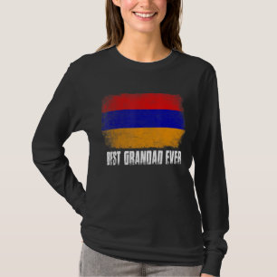 Vintage Best Grandad Ever Men Retro Armenia Flag T-Shirt