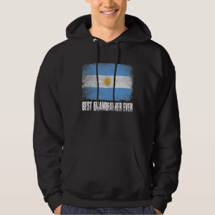 Vintage Best Grandfather Ever Men Retro Argentina Hoodie