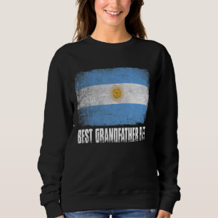 Vintage Best Grandfather Ever Men Retro Argentina  Sweatshirt