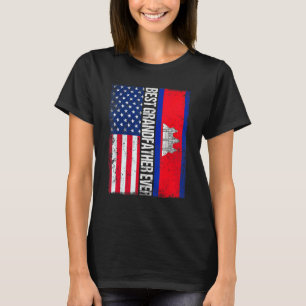 Vintage Best Grandfather Ever Retro American Cambo T-Shirt