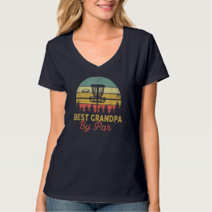 Vintage Best Grandpa By Par Disc Golf Gift Dad Fat T-Shirt