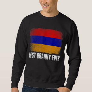 Vintage Best Granny Ever Women Retro Armenia Flag Sweatshirt