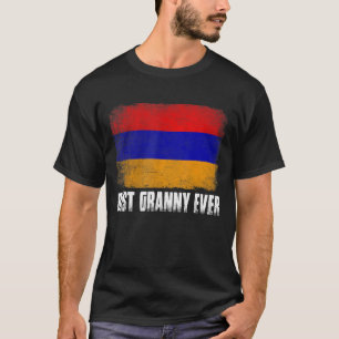 Vintage Best Granny Ever Women Retro Armenia Flag T-Shirt