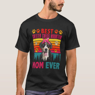 Vintage Best Greater Swiss Mountain Mum Ever Dog H T-Shirt