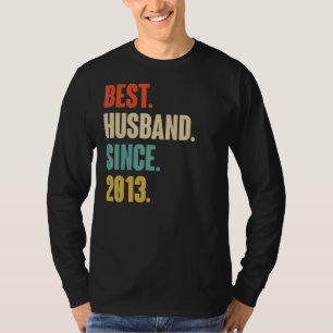 Vintage Best Husband Since 2013 9th Wedding Aniver T-Shirt