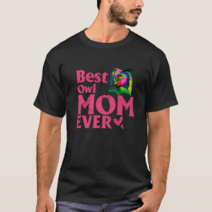 Vintage Best Owl Mum Ever Cut Coloured Owl Mummy T-Shirt