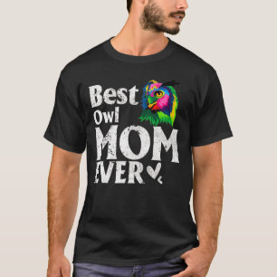 Vintage Best Owl mum Ever cut coloured Owl mummy T-Shirt