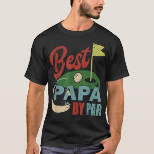 Vintage Best Papa By Par Funny Golf Player Father' T-Shirt