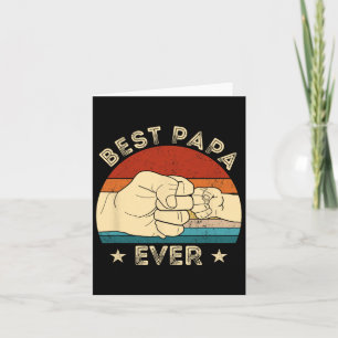 Vintage Best Papa Ever Fist Bump Funny Grandpa Fat Card
