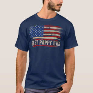 Vintage Best Pappy Ever American Flag Father's Day T-Shirt