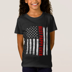 Vintage Best Pappy Ever American Flag Father's Day T-Shirt