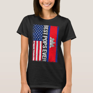 Vintage Best Pops Ever Retro American Cambodia Fla T-Shirt