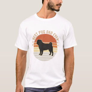 Vintage Best Pug Dad Ever Dog Lover Shirt Design_1