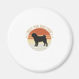 Vintage Best Pug Dad Ever Dog Lover Shirt Design_1 Magnet