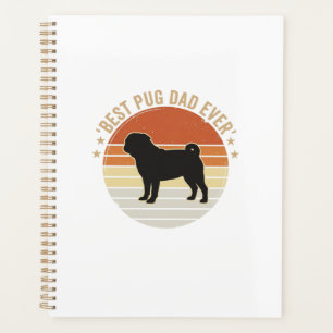 Vintage Best Pug Dad Ever Dog Lover Shirt Design_1 Planner