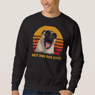 Vintage Best Pug Dog Dad Ever Puppy Fathers Day Sweatshirt