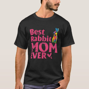 Vintage Best Rabbit Mum Ever Cut Coloured Rabbit M T-Shirt