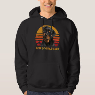 Vintage Best Rottweiler Dog Dad Ever Puppy Fathers Hoodie