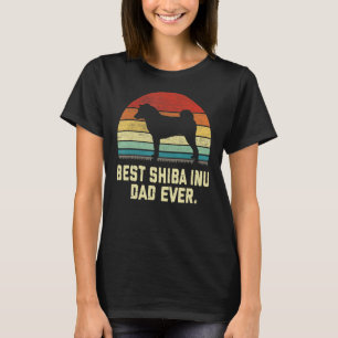 Vintage Best Shiba Inu Dad Ever Dog T-Shirt