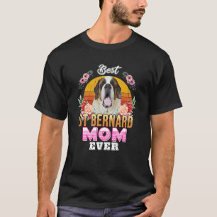 Vintage Best St Bernard Mum Ever Mothers Day For D T-Shirt