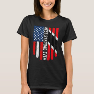 Vintage Best Stepdad Ever American Trinidad And To T-Shirt