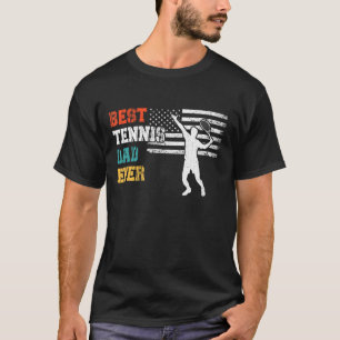 Vintage Best Tennis Ever Patriotic 4th Of July Fat T-Shirt