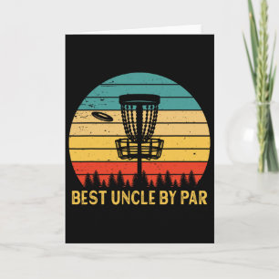 Vintage Best Uncle By Par Disc Golf Funny Father's Card