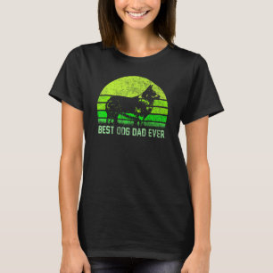 Vintage Best Welsh Corgi Dog Dad Ever Silhouette S T-Shirt