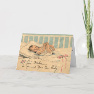 Vintage - Best Wishes to New Parents & Baby, Card