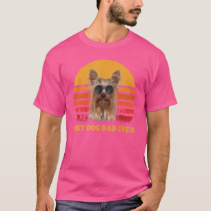 Vintage Best Yorkshire Terrier Dog Dad Puppy Fathe T-Shirt