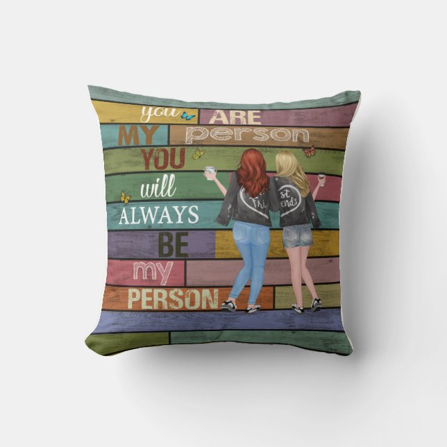 Vintage Bestfriend Blanket Cushion (Front)