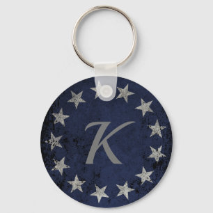 Vintage Betsy Ross Custom Monogram Key Ring