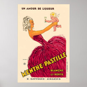 Vintage Beverage Kitchen Art Wine Champagne Food Poster