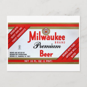 Vintage Beverage Label Postcard