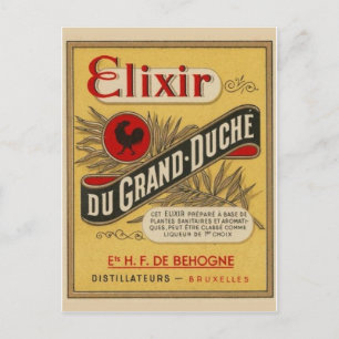 Vintage Beverage Label Postcard