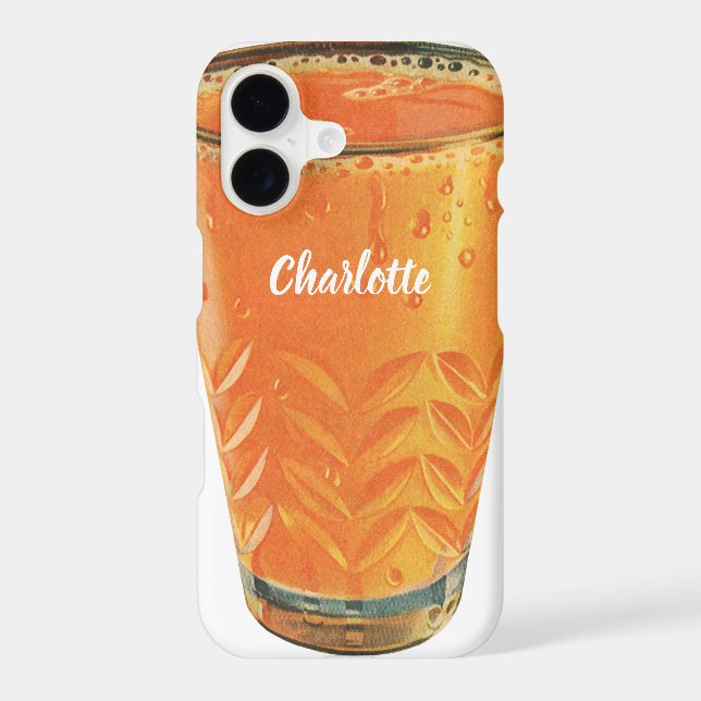 Vintage Beverages, Glass of Orange Juice Breakfast (Back)