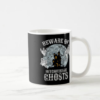 Vintage Beware Of Hitchhiking Ghosts Fun Halloween Coffee Mug
