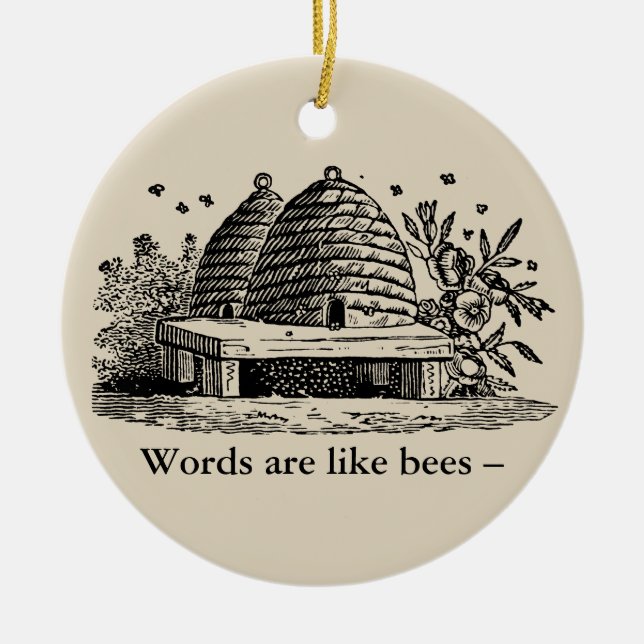 Vintage Bewick beehive ornament (Front)