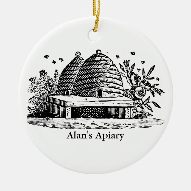 Vintage Bewick Beehive ornament (Front)