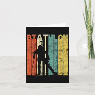 Vintage Biathlon Retro Biathlete Gift  Card
