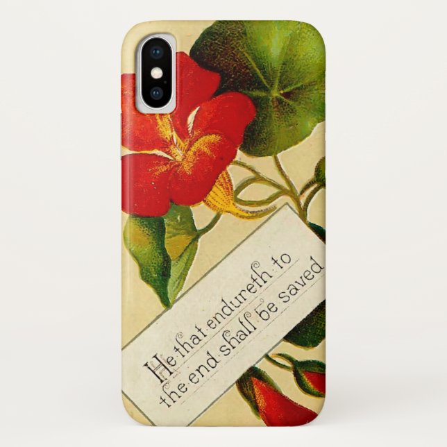 Vintage Biblical Floral Case-Mate iPhone Case (Back)