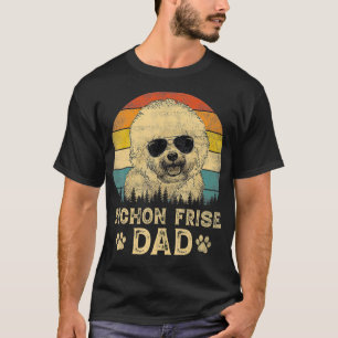 Vintage Bichon Frise Dad Dog Lovers Fathers Day T-Shirt