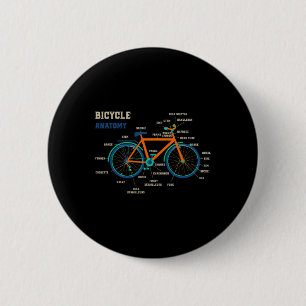 Vintage Bicycle Anatomy Mountain Biking Cycling Bi 6 Cm Round Badge
