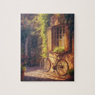 Vintage Bicycle and Flower Pots Jigsaw Puzzle