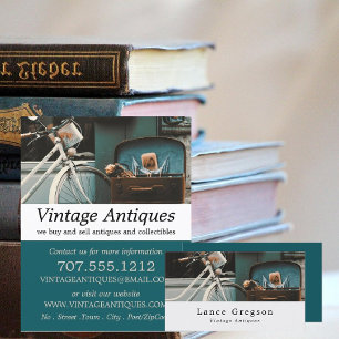 Vintage Bicycle, Antiques Dealer Business Card