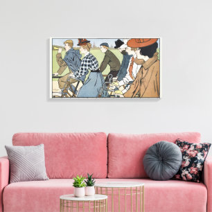 Vintage Bicycle Art Nouveau Cycling Poster Canvas Print