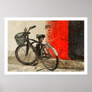 Vintage Bicycle Artwork Poster
